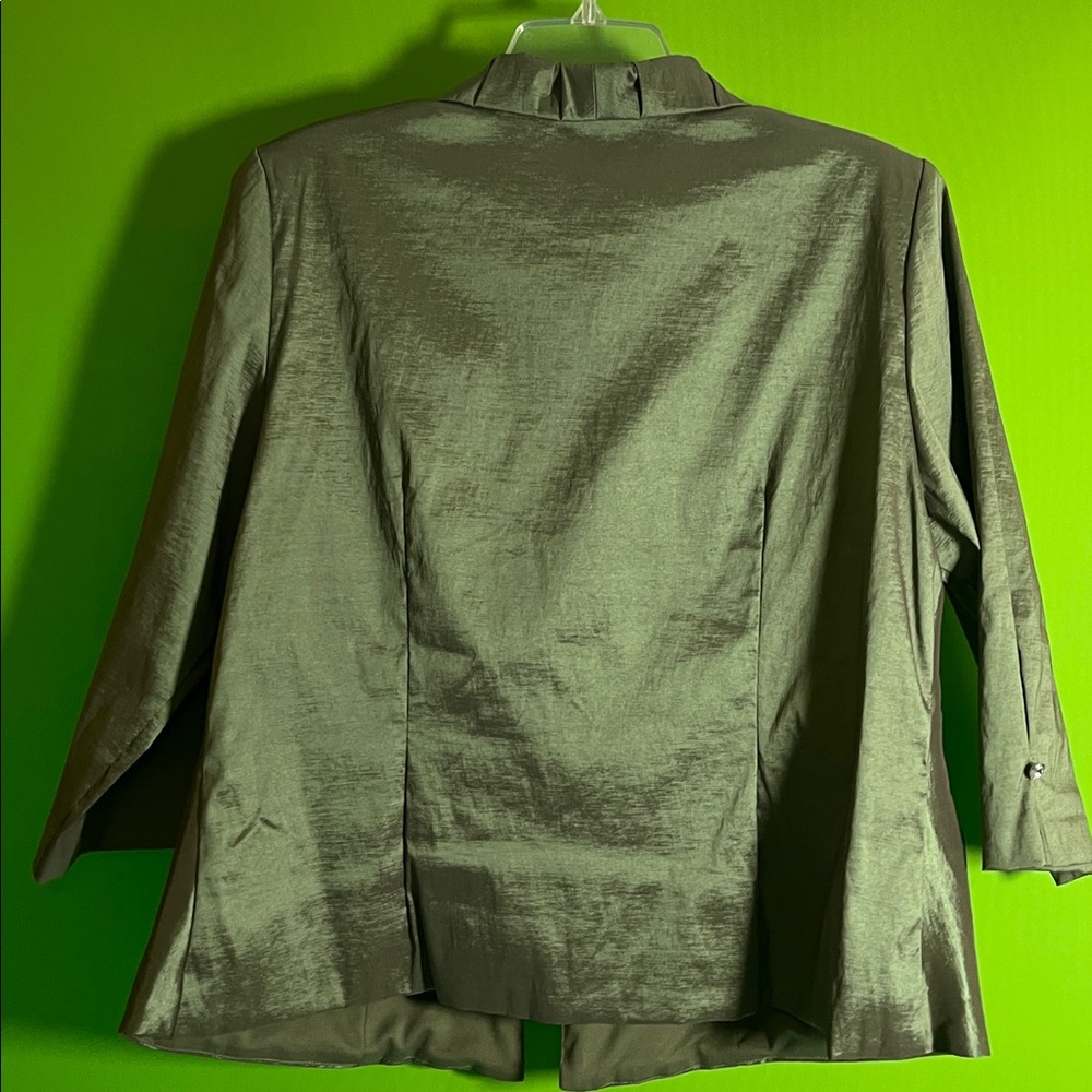 J.R. NITES Metallic Green Women's Jacket Size 18W - Picture 5 of 6